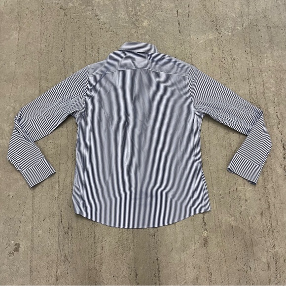 UNTUCKIT Shirt Terzolo Men’s L Slim Fit Stripes Nylon Spandex - Picture 7 of 8